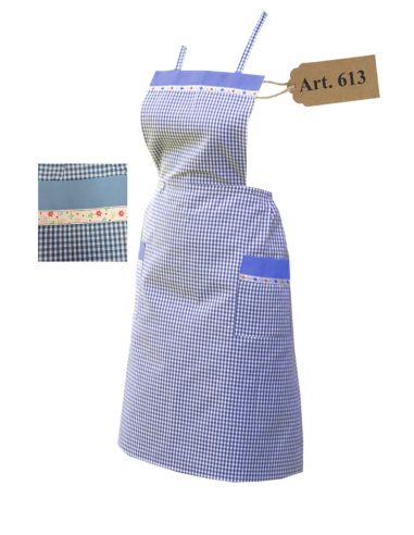 Delantal mujer rayas azules