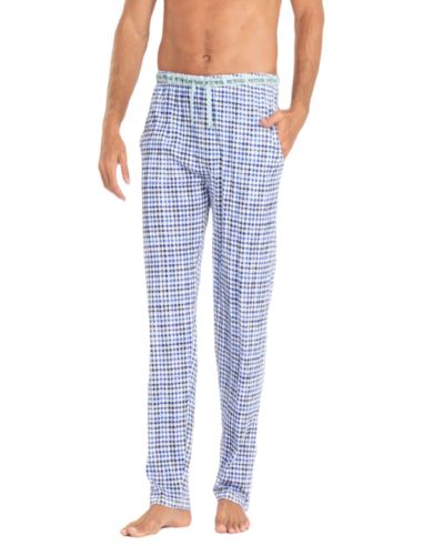 Pantalón largo de pijama para hombre. Detalle frontal.