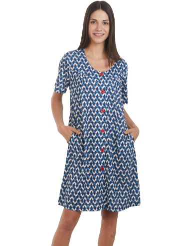 Vestido playero para mujer. Detalle frontal.