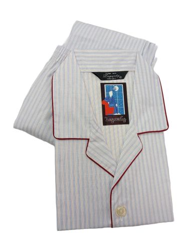 Pijama largo de popelín 100% algodón. Granate cuadros.