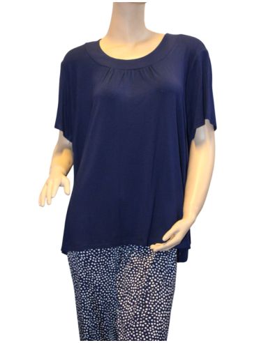 Camiseta exterior de verano para mujer. Color marino.