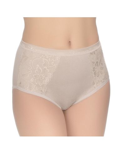 Braga control ligero de algodón para mujer. Detalle frontal.
