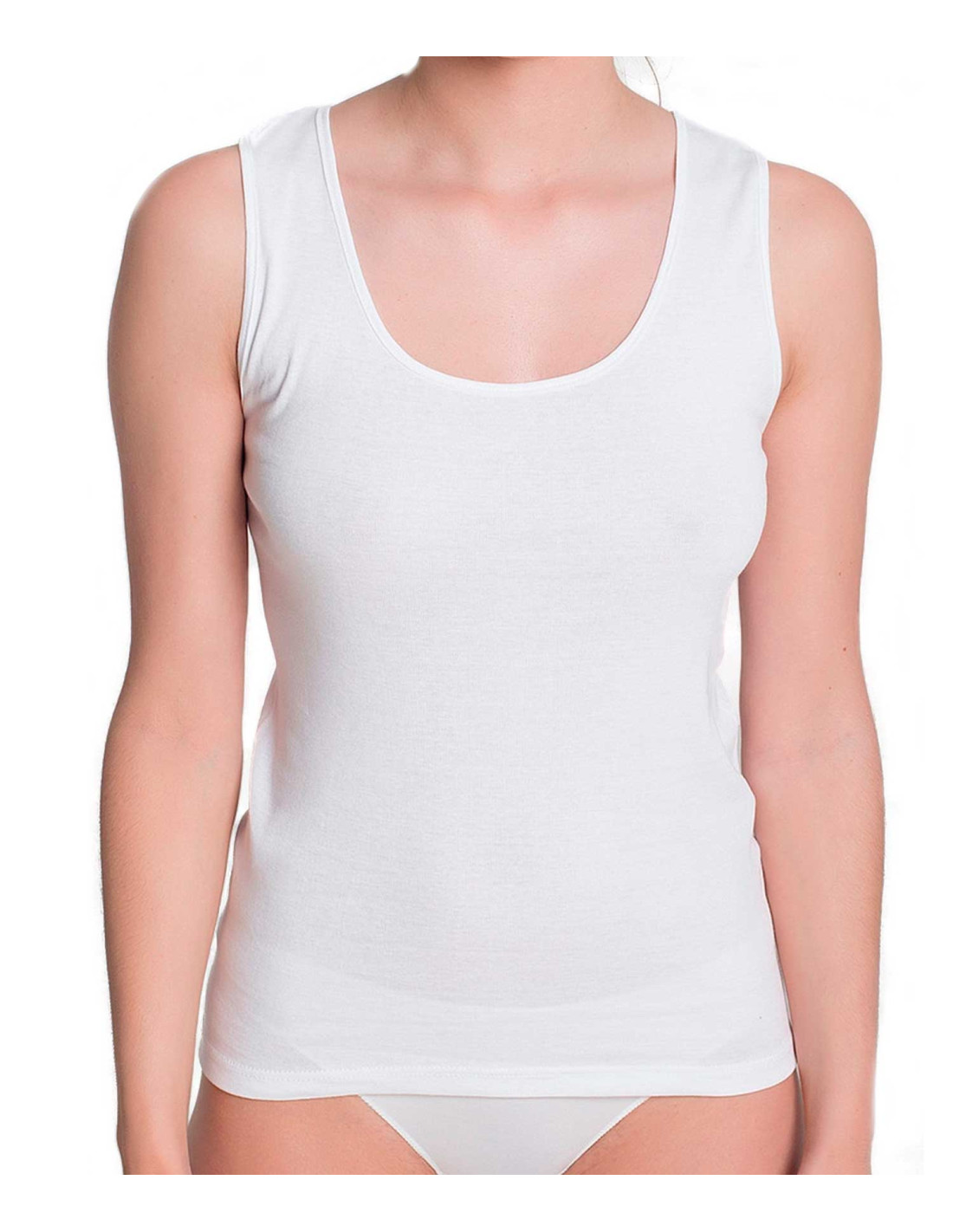 Camiseta interior mujer reductora sin costuras con tirante ancho y diseño  rejilla