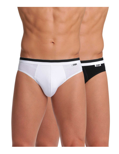 Pack 2 slip goma vista elástica para hombre. Dorsal. Color negro.