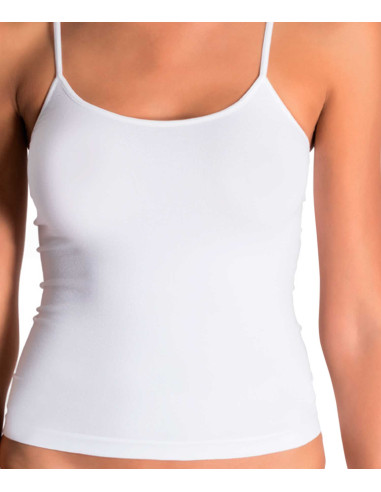 Camiseta mujer tirante fino microfibra