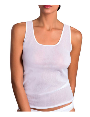 Camiseta tul de señora en tirante ancho