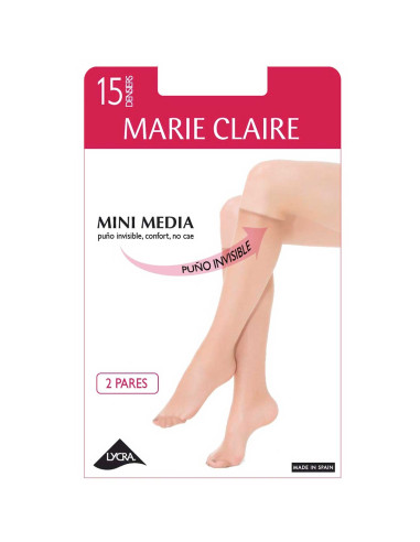 2 pares minimedia mujer de 15 dens puño invisible