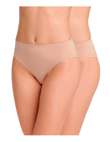 Pack 2 bragas, altas sin costuras de mujer. Color blanco y negro