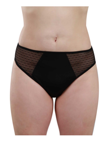 Braga midi microfibra con tul plumeti frontal.