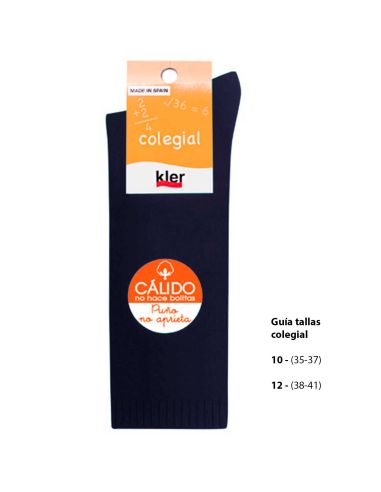 Calcetín mujer algodón, alto, colegial