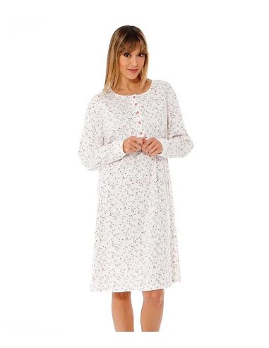 Camisón clásico de punto estampado para mujer
