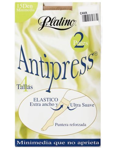 Pack 2 minimedias 15 dens, Platino