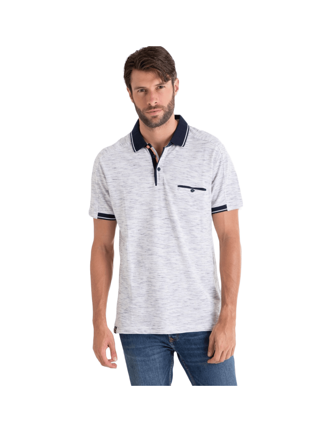 Polo hombre manga corta azul vigoré, Massana