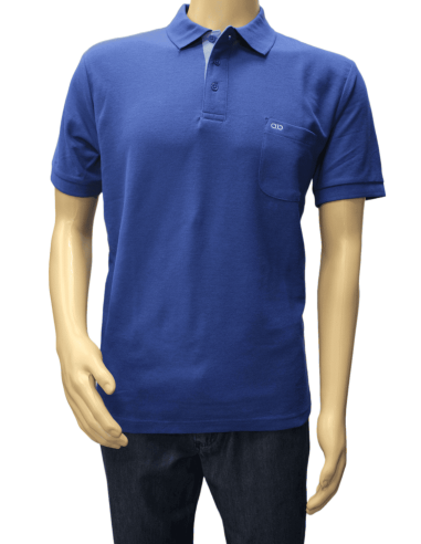 Polo azul hombre manga corta, Texnara