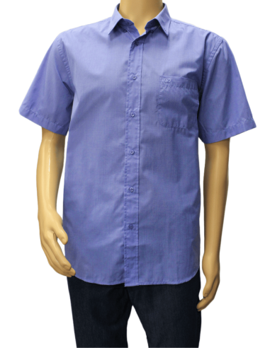 Camisa manga corta hombre azul, Texnara