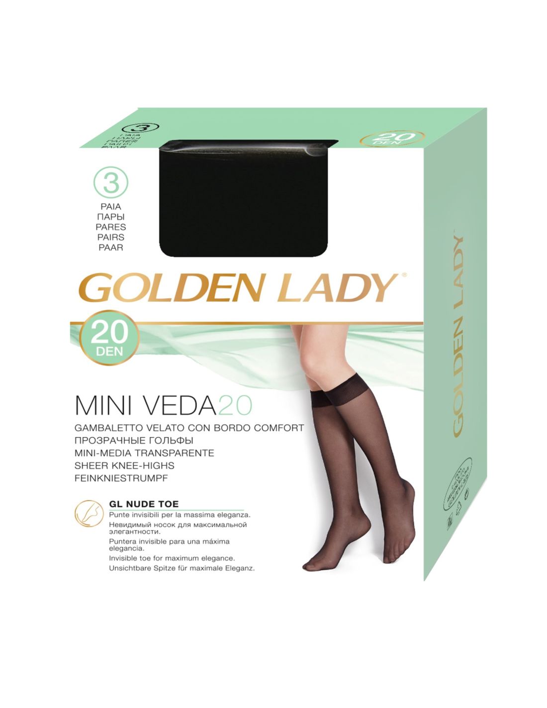 Pack de 3 Panty Medias Fino 20 DEN Para Mujer