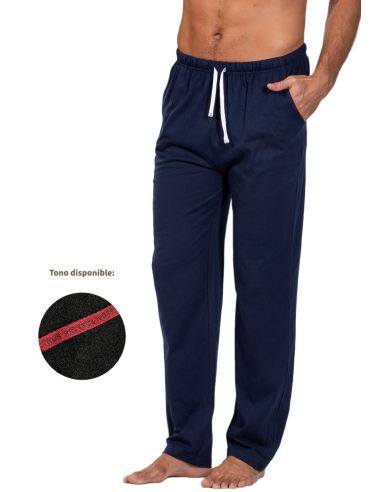 Pantalón fino de punto para hombre. Tono azul.