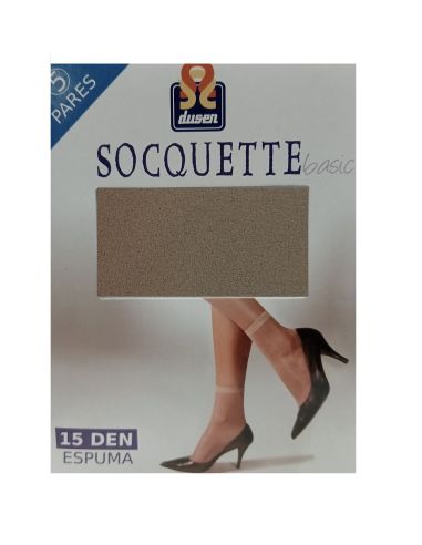 Calcetines tobilleros de media para mujer. Tono visón.