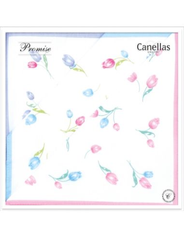 Caja pañuelos dibujo flores señora, Canellas. Tono 2.