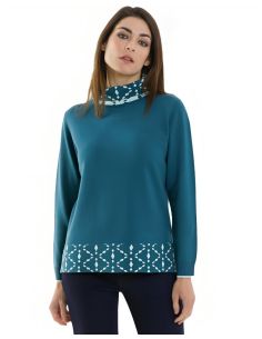 Comprar Jersey de otoño e invierno para mujer, suéter rojo