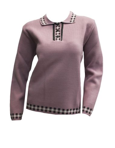 Jersey de punto invierno para mujer. Detalle frontal.