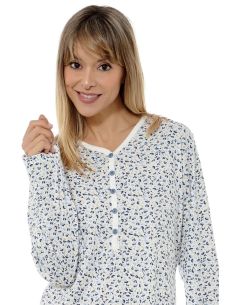 Batas delanteras con cremallera para mujer, camisón de manga larga, abrigo  de casa con bolsillos