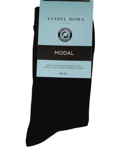 Calcetines básicos en colores lisos de suave modal para hombre. Tono marengo.