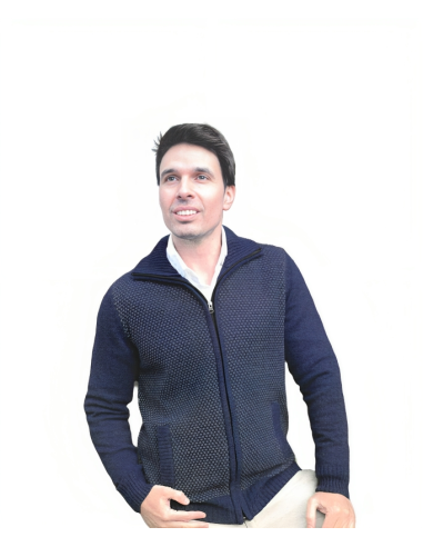 Chaqueta de invierno para hombre. Detalle frontal.