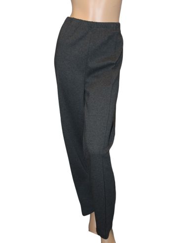 Pantalón largo de punto para mujer. Modelo clásico de corte recto y talle alto.
