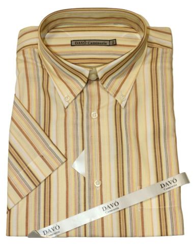 Camisas de verano para hombre. Color mostaza.