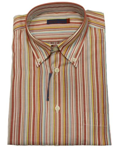 Camisas de verano para hombre. Color mostaza.