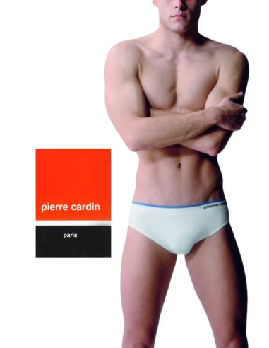 Slip cerrado sin costuras para hombre. Color blanco.