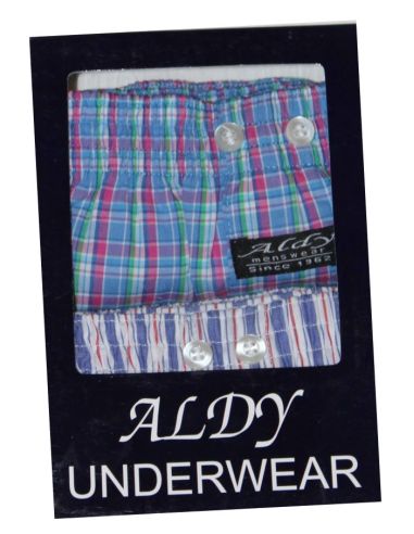 Bóxer clásico de tela para hombre. Detalle color turquesa.