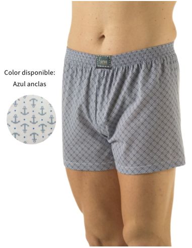 Calzoncillo bóxer para hombre. Detalle frontal.