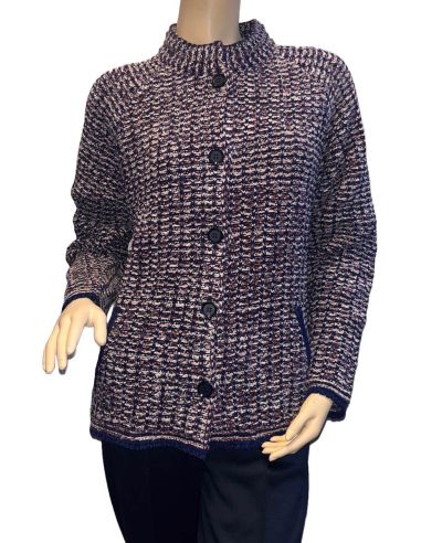 Chaqueta de punto para señora. Detalle frontal.