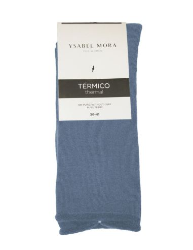 Calcetín para mujer de media caña. Frontal. Negro.