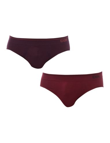 Pack 2 slips basic sin costuras de algodón para hombre. Frontal. Color negro..