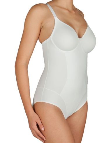 Body microfibra con aros y sin relleno. Delantero
