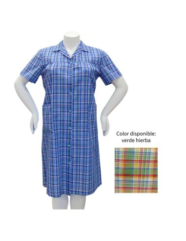 Bata cuadritos manga corta