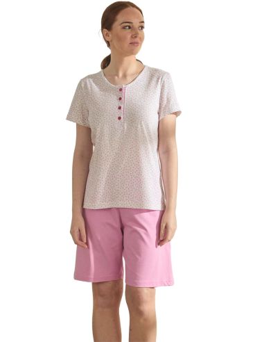 Pijama de verano para mujer. Detalle frontal.