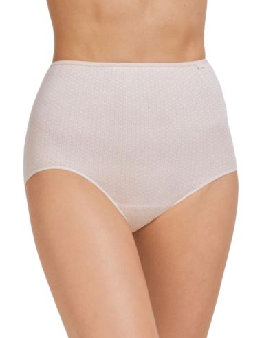 Braga alta de algodón peinado elástico para mujer. Color rosa estampado.