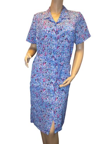 Vestido clásico bambula en manga corta. Frontal