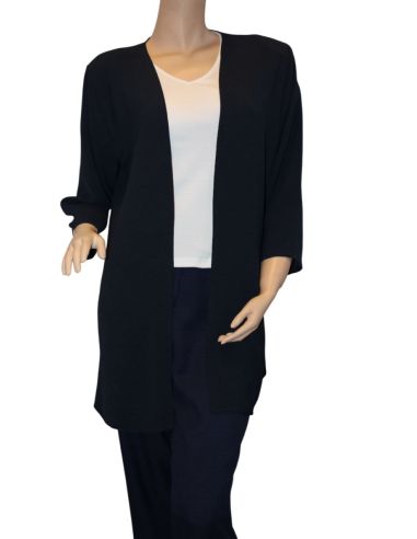 Chaqueta larga o sobrecamisa de vera no para mujer. Color marino.