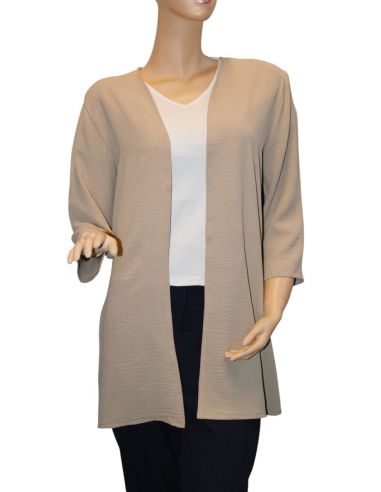 Chaqueta larga o sobrecamisa de vera no para mujer. Color marino.