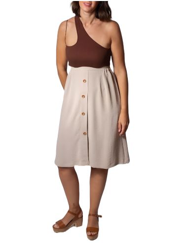 Falda para mujer de verano. Color beig.