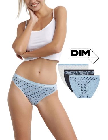 Packs 3 bragas algodón eco-responsable de mujer. Blanco y negro