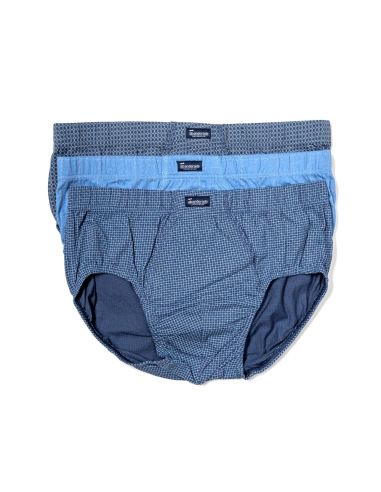 Pack 3 slips estampados y abiertos para hombre. Delantero. Color Azul y Gris