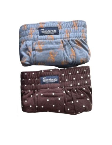Pack 2 bóxer abiertos con botón y estampados de hombre.