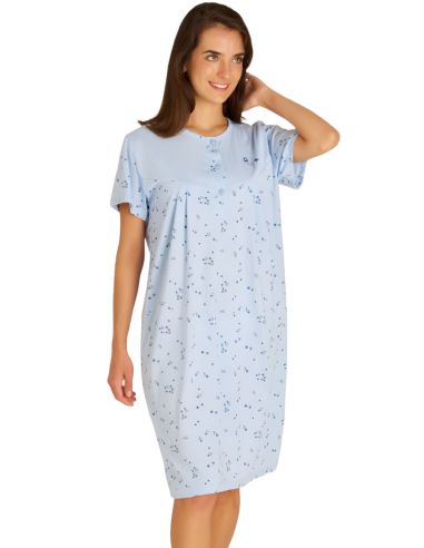 Camisón mujer de dormir para verano. Color azul.