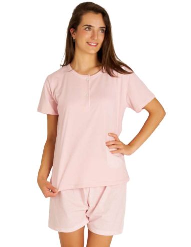 Pijama mujer corto para dormir. Detalle frontal.